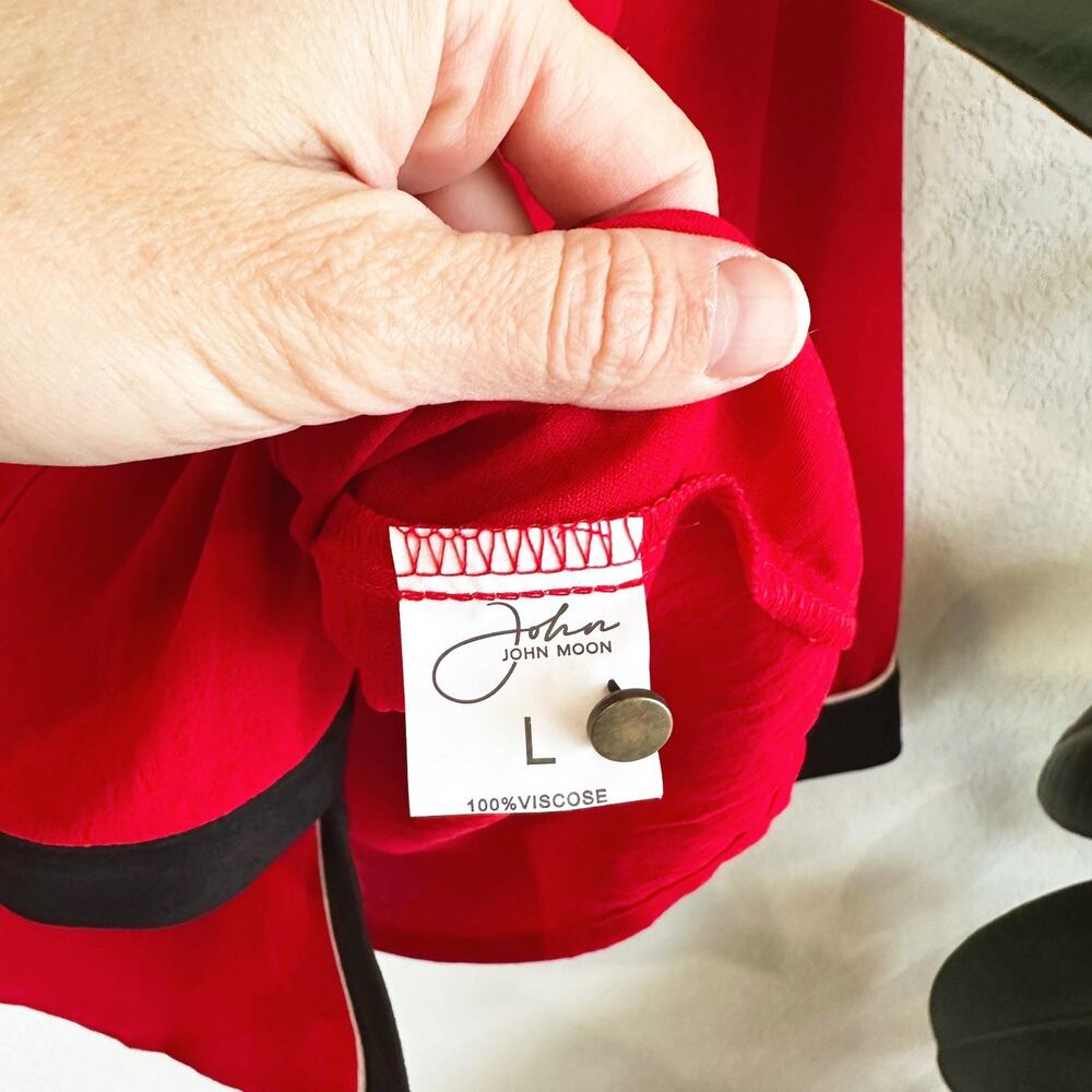 John Moon Womens Western Embroidered Fringe Button Up Shirt Large Cowgirl Rodeo - Picture 5 of 8